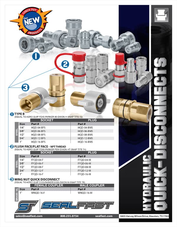 hydraulic quick-disconnects new products